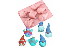 Molde silicona 7 GNOMOS de Navidad